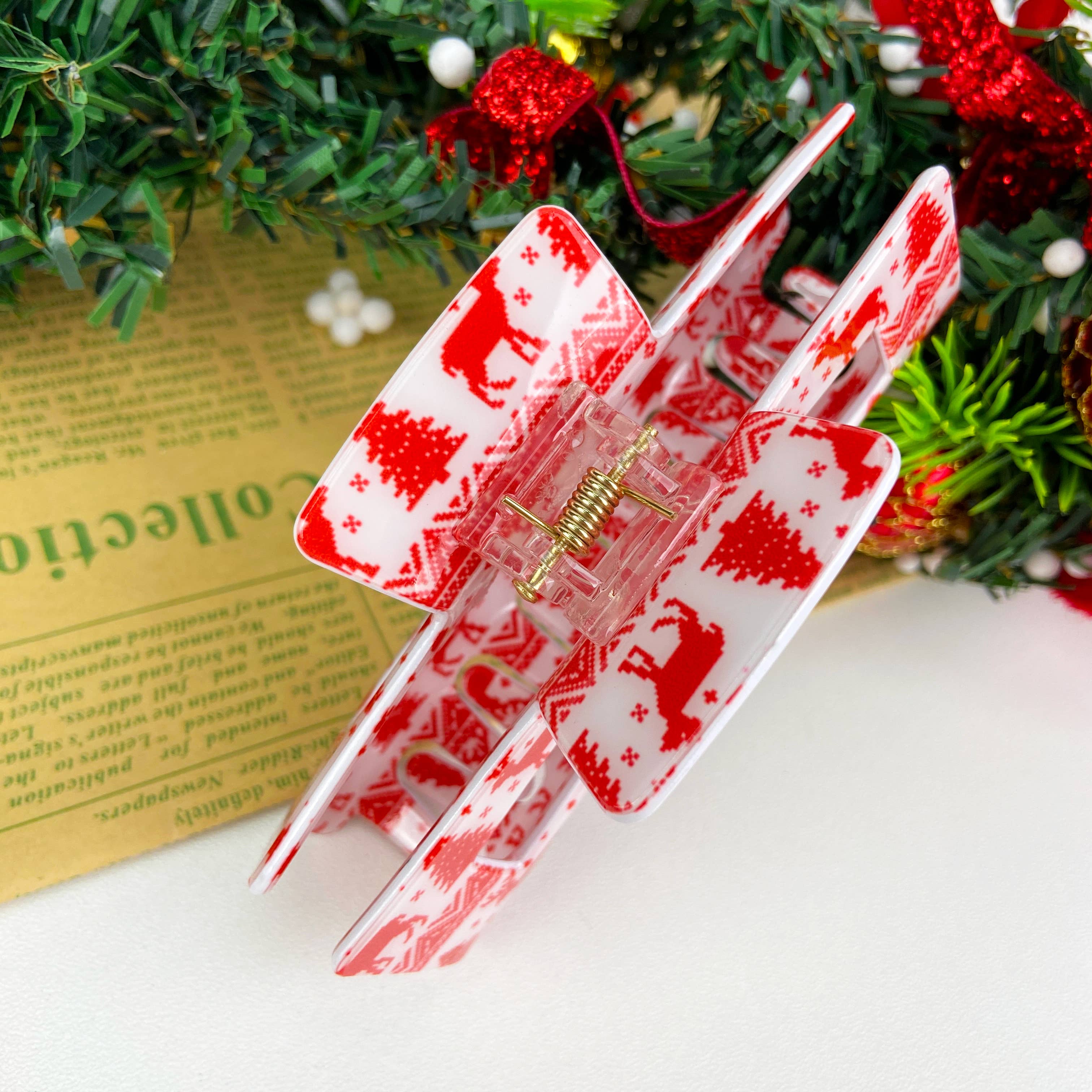 TheDivaSoap - Wholesale Hair Clip - Women's - Funny Christmas Hair Clip Snowflake Bells10