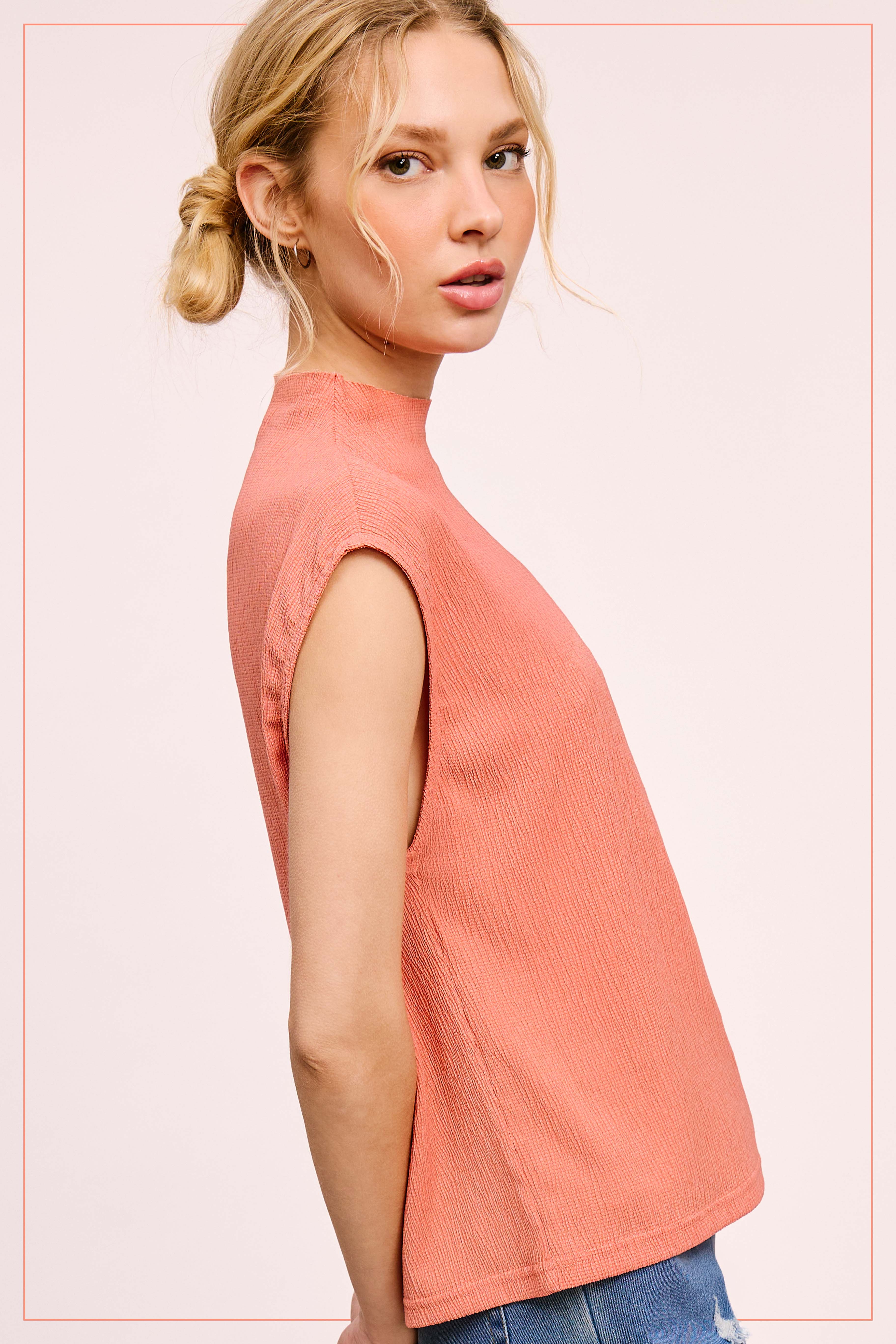 La Miel – Engroshandel Tanktop – Kvinder – HCT7705-elastisk krøllet stof ærmeløs top35