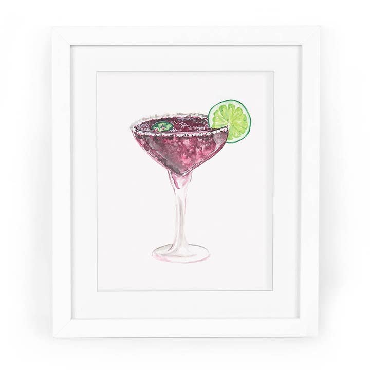 Blackberry Margarita Watercolor Fine Art Giclee Print for wholesale by CharmCat