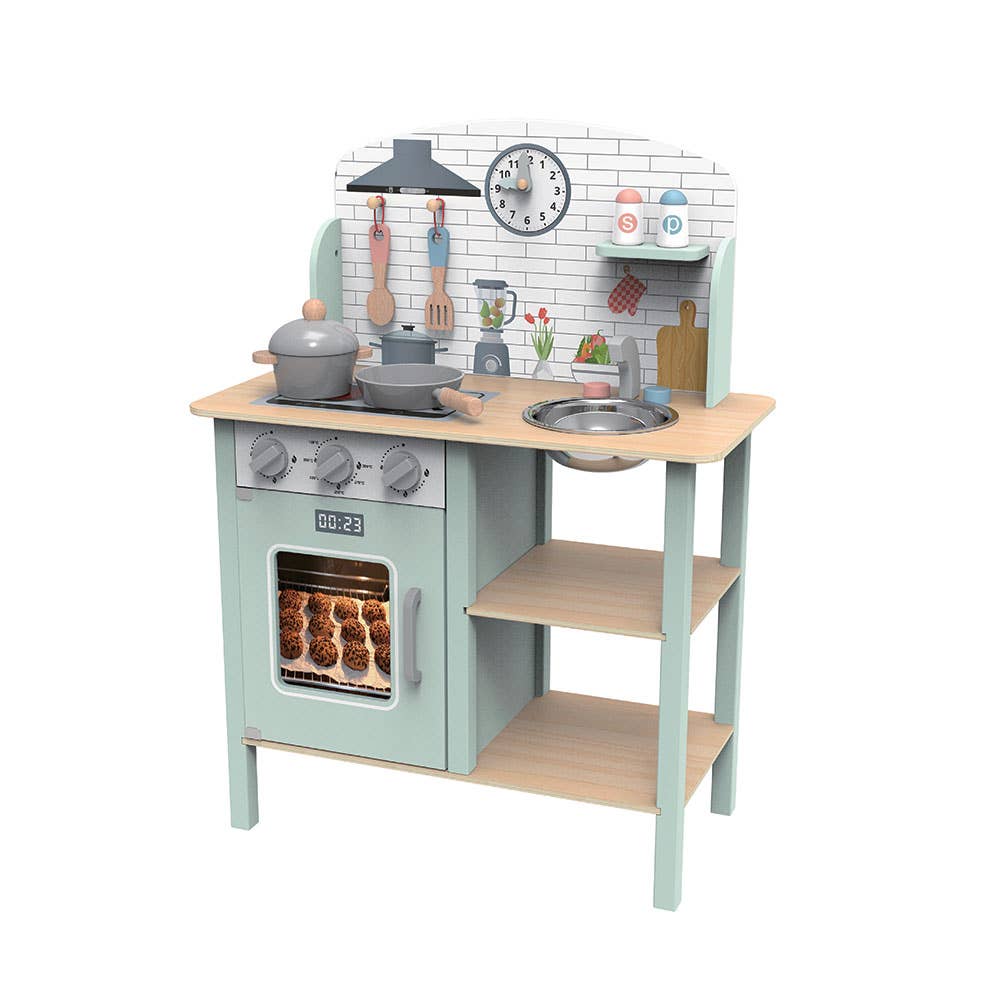 AJ Aguiar - Vendita all'ingrosso Set di giocattoli - Bambini - Cucina Madeira 10 Pz 3+2