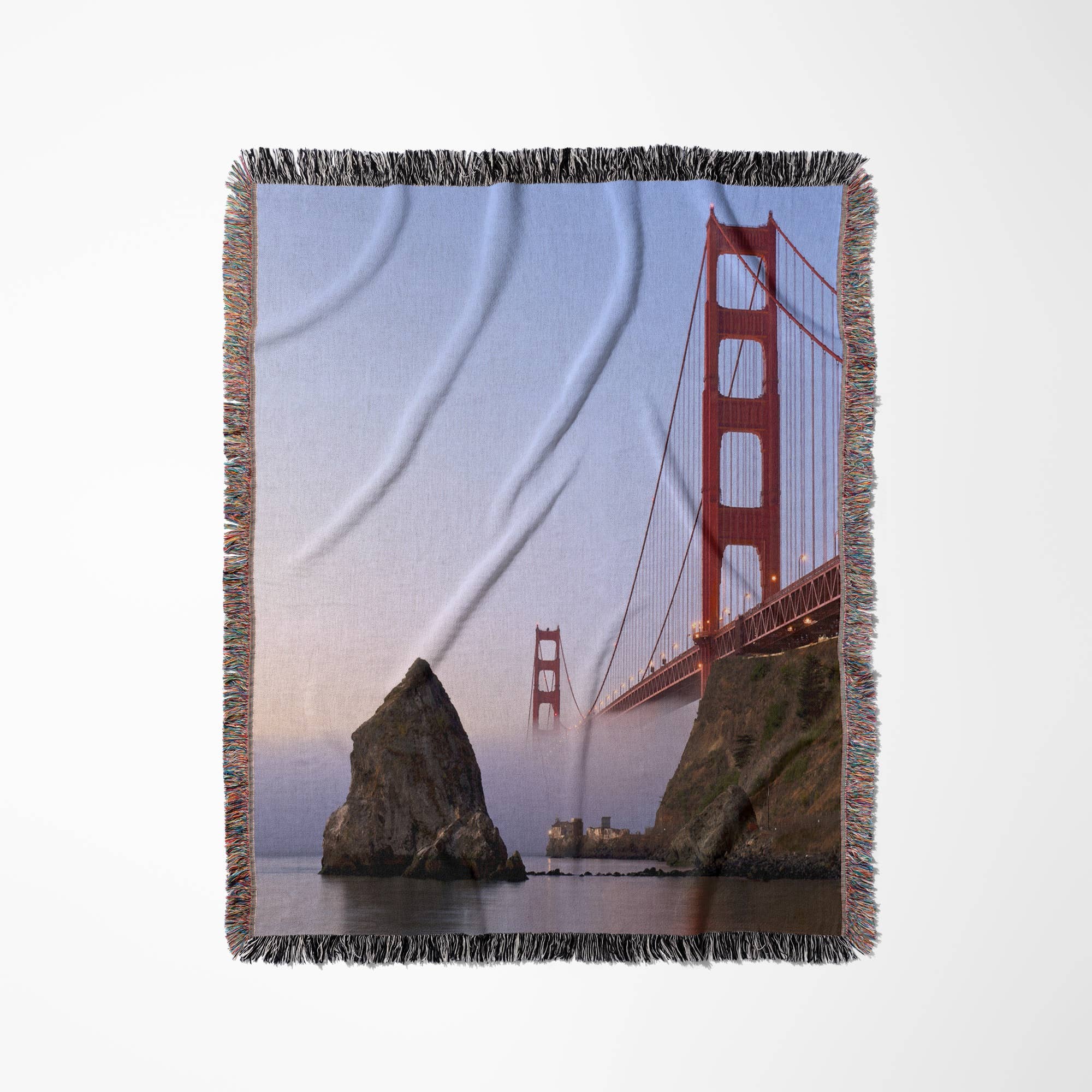 3dRose - Vente Plaids - 3dRose, Californie, San Francisco. Pont du Golden Gate - US05 RJA0081 - Rebecca Jackrel, Couverture0