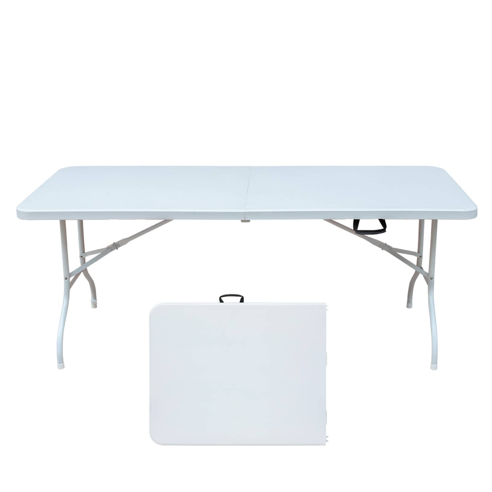39F Inc. - Wholesale Patio Table - 4/6/8ft  Folding Table for Camping, Picnics & Parties, White16