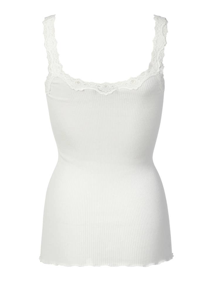 Rosemunde - Vente Débardeur – femme - Top en soie avec dentelle et dos profond6