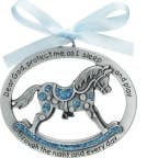 Abbey + CA Gift - Wholesale Ornament - Blue Rocking Horse Crib Medal3