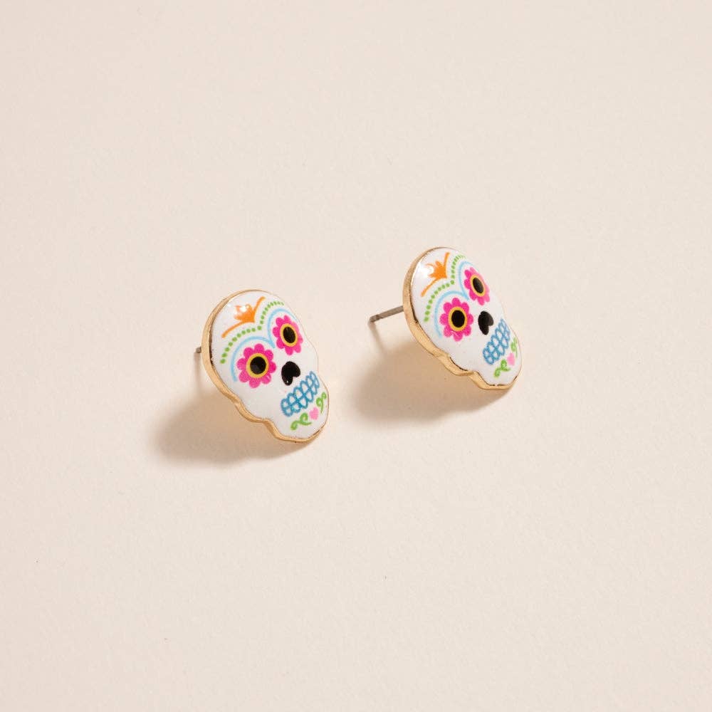 Designature New York - Wholesale Stud/Post Earrings - Sugar Skull Day of the Dead Post Earrings Jewelry7