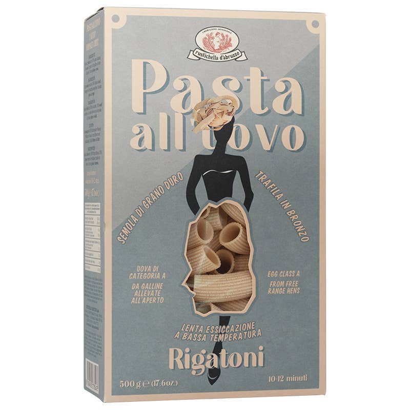 Casa Rustichella by Rustichella d'Abruzzo SpA - Venta al por mayor Pasta - Rigatoni al Huevo Rustichella d'Abruzzo 500g2