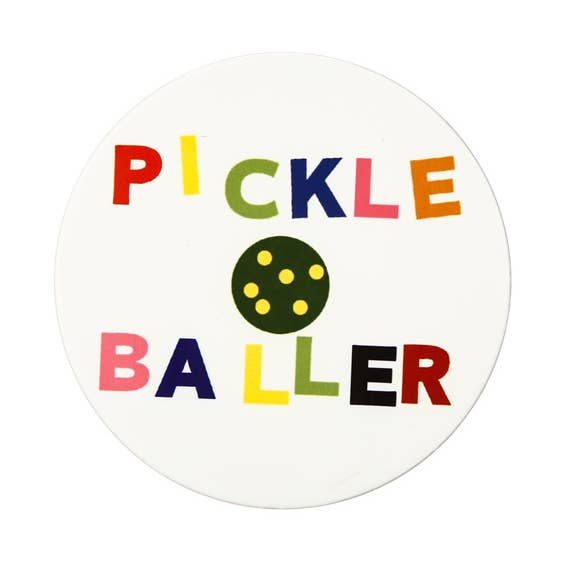 PICKLE BALLER Themed Printed Cup Coasters for wholesale by Nima Accessories Inc