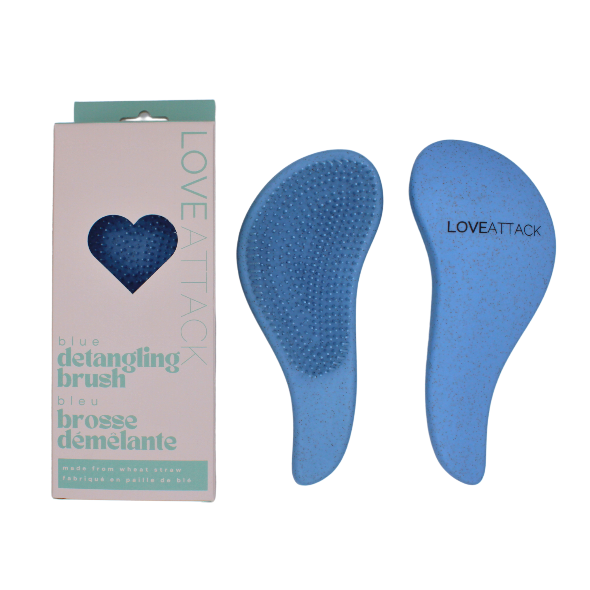 Love Attack - Wholesale Hair Brush/Comb - Wheat Straw Wet/Dry Detangling Hair Brush12