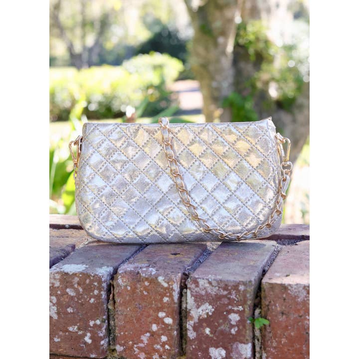Caroline Hill - Wholesale Crossbody Bag - Women's - Livi Quilted Crossbody CHAMPAGNE POP6