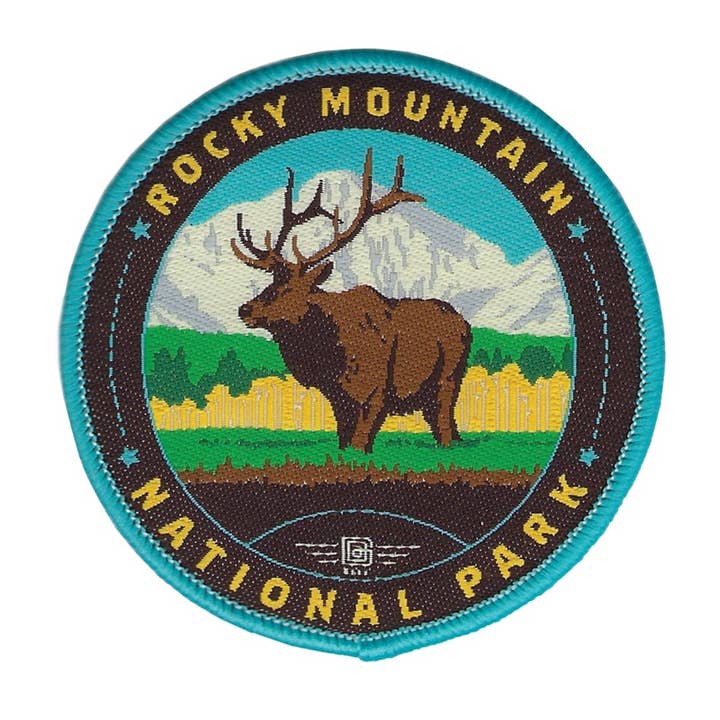 Écusson Cercle Longs Peak Parc National des Montagnes Rocheuses pour la vente par Tourist Courts