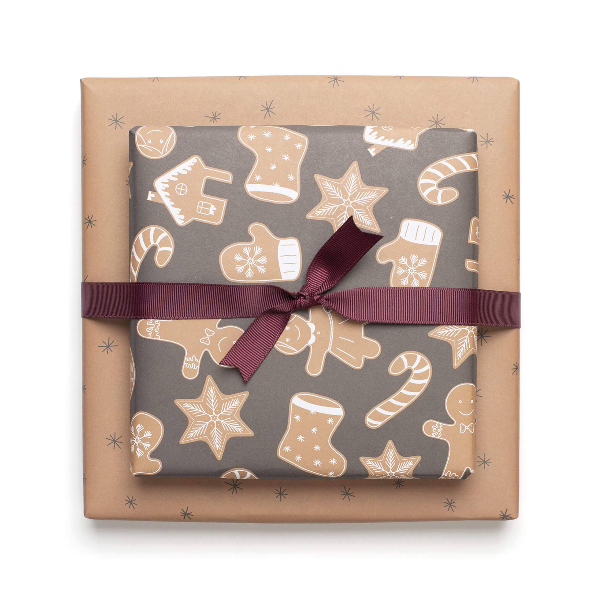 My Pretty Circus - Wholesale Flat Wrap - Christmas wrapping paper gingerbread brown - double-sided7