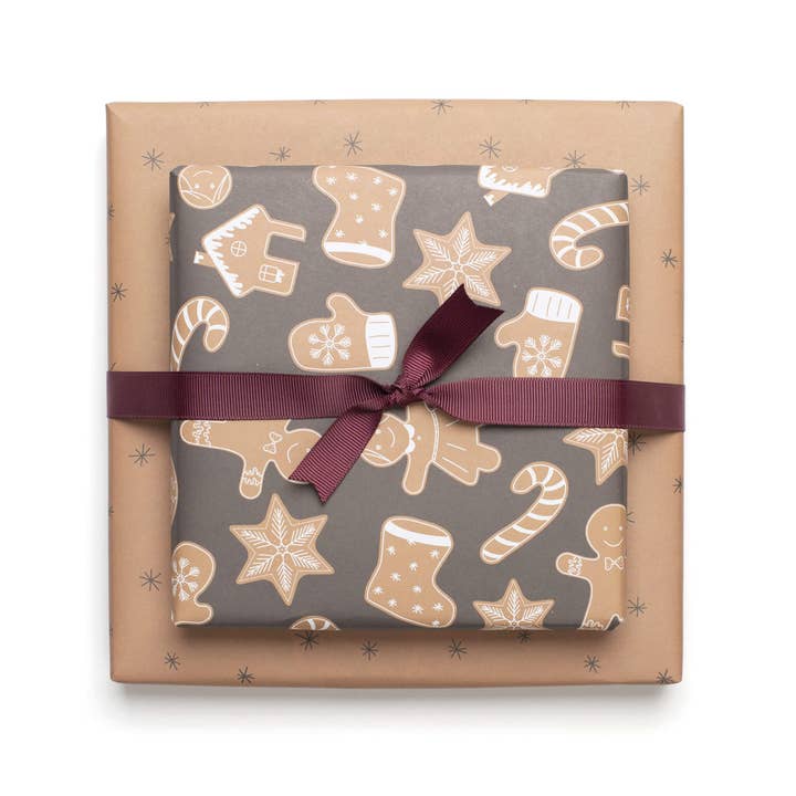 My Pretty Circus - Wholesale Flat Wrap - Christmas wrapping paper gingerbread brown - double-sided7