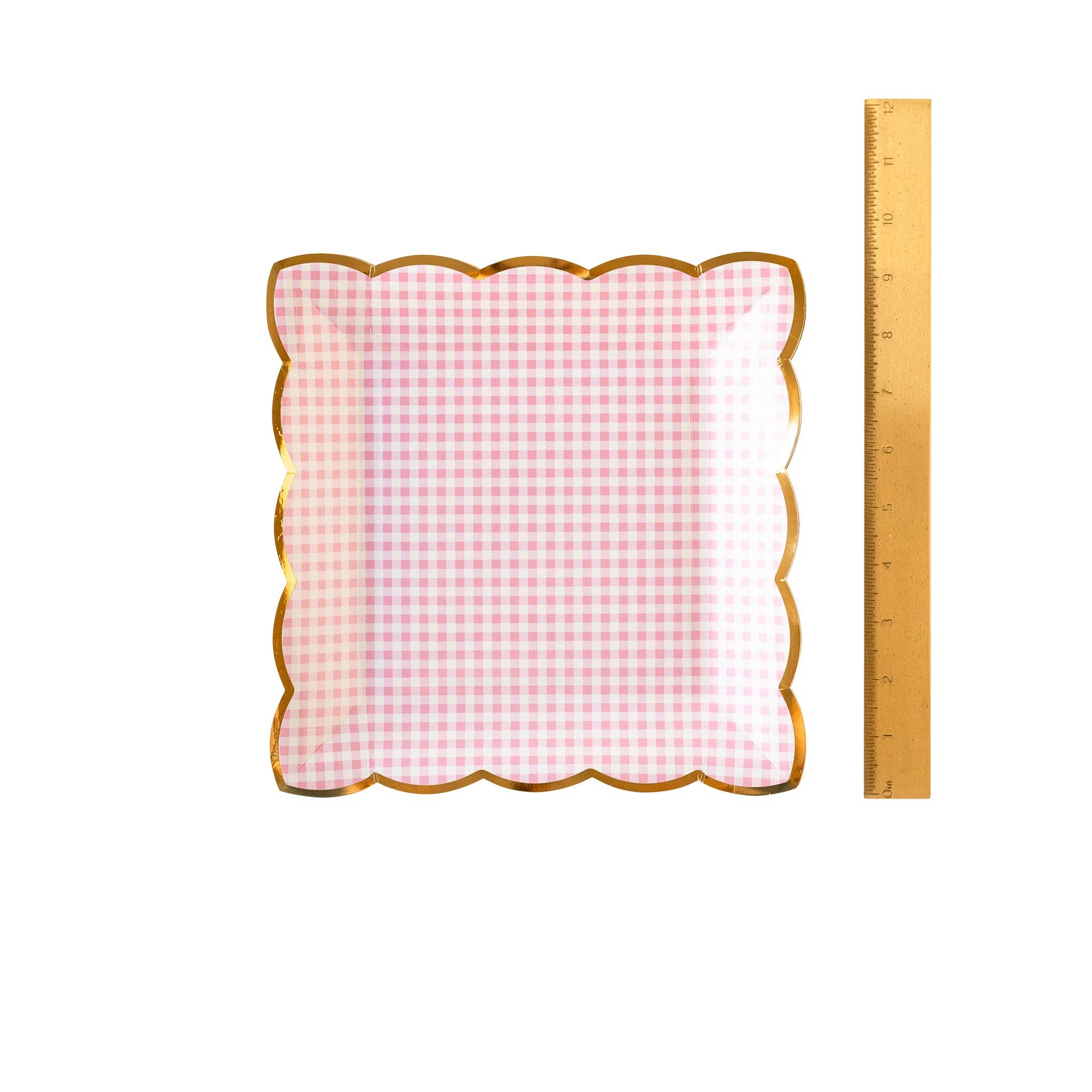 My Mind’s Eye - Wholesale Disposable Plate - PGB941 - Pink Gingham Plate4