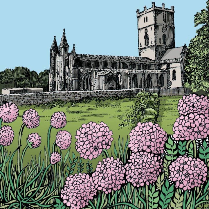 Milltir Sgwâr (Square Mile) St.-Davids-Kathedrale Strand-Grasnelke für den Großhandel von Alff a Bet Design