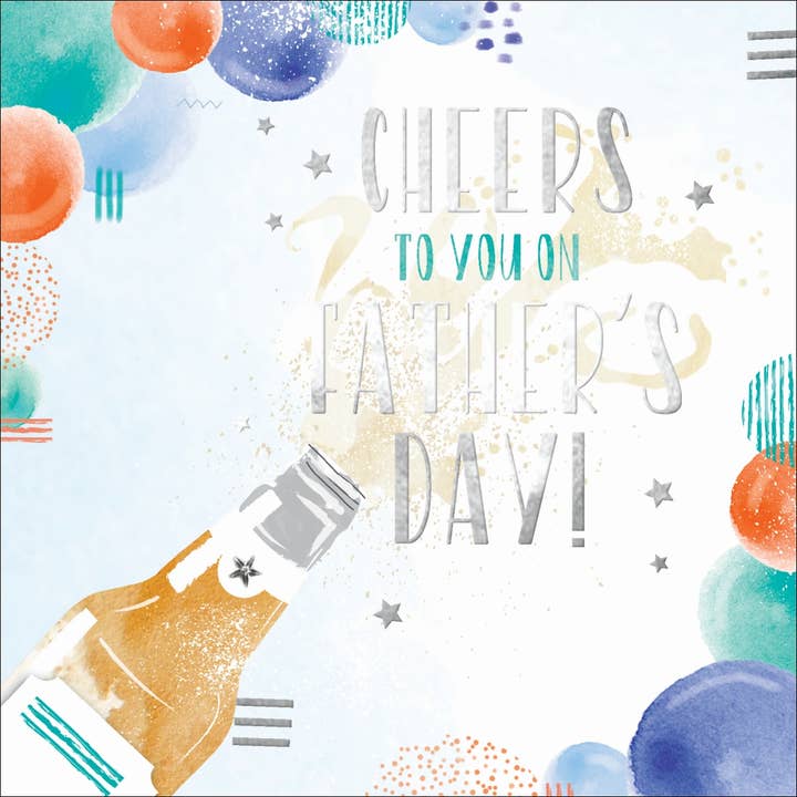 Tarjeta de felicitación hecha a mano «Cheers to You on Father's Day» para venta al por mayor de The Handcrafted Card Company