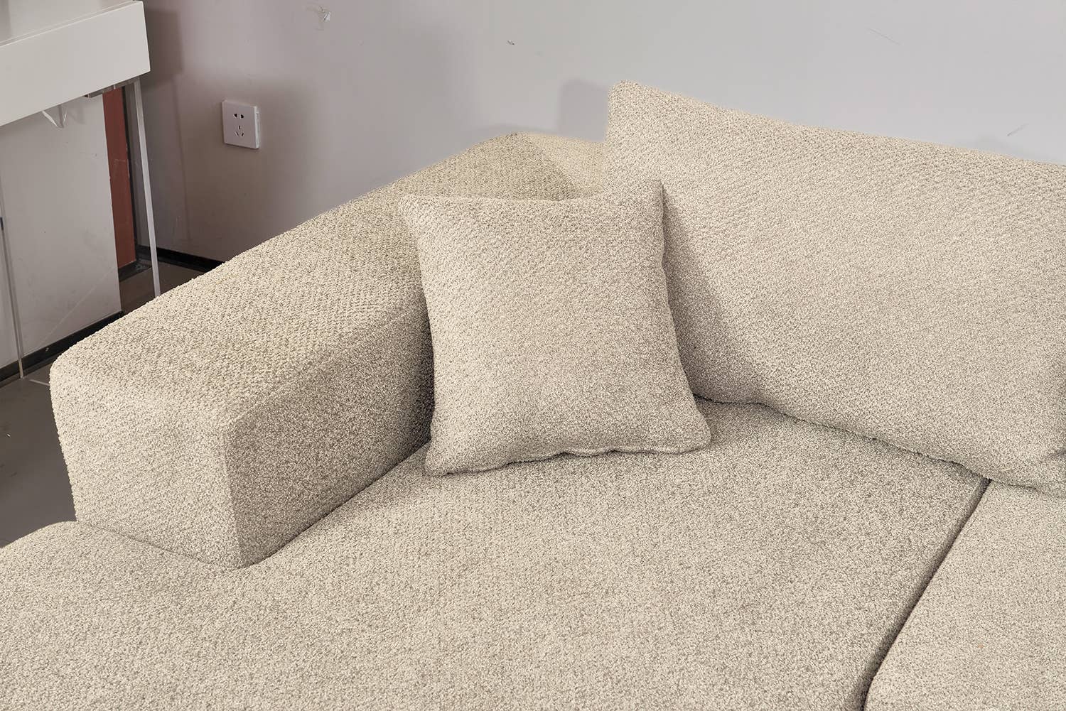 LivingTaste Home Inc - Wholesale Sofa - Beige L-Shaped Compressed Sofa – 3 Seats Chaise6