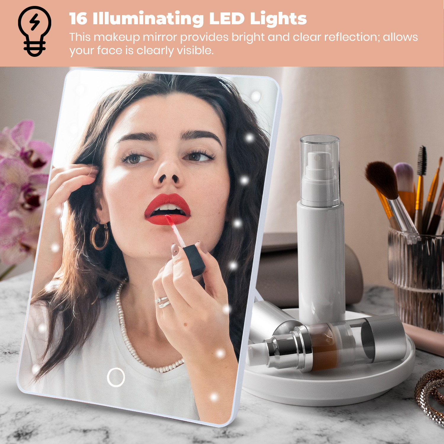 Pursonic - Wholesale Makeup Mirror - Touch Screen Vanity Makeup Mirror1