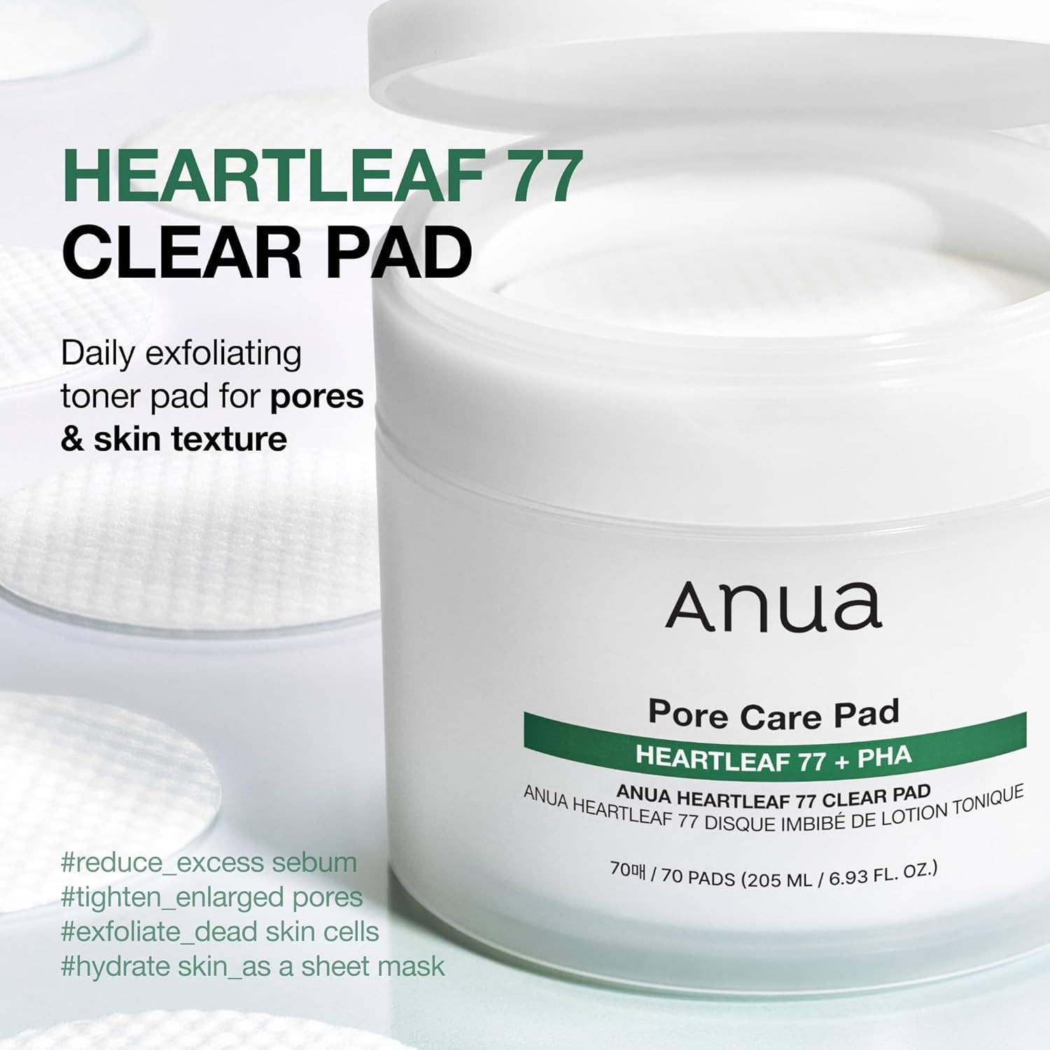 MEHIAZ - Vendita all'ingrosso Tonici viso - ANUA Heartleaf 77 Toner Pads – Esfoliante Delicato, Idratante2