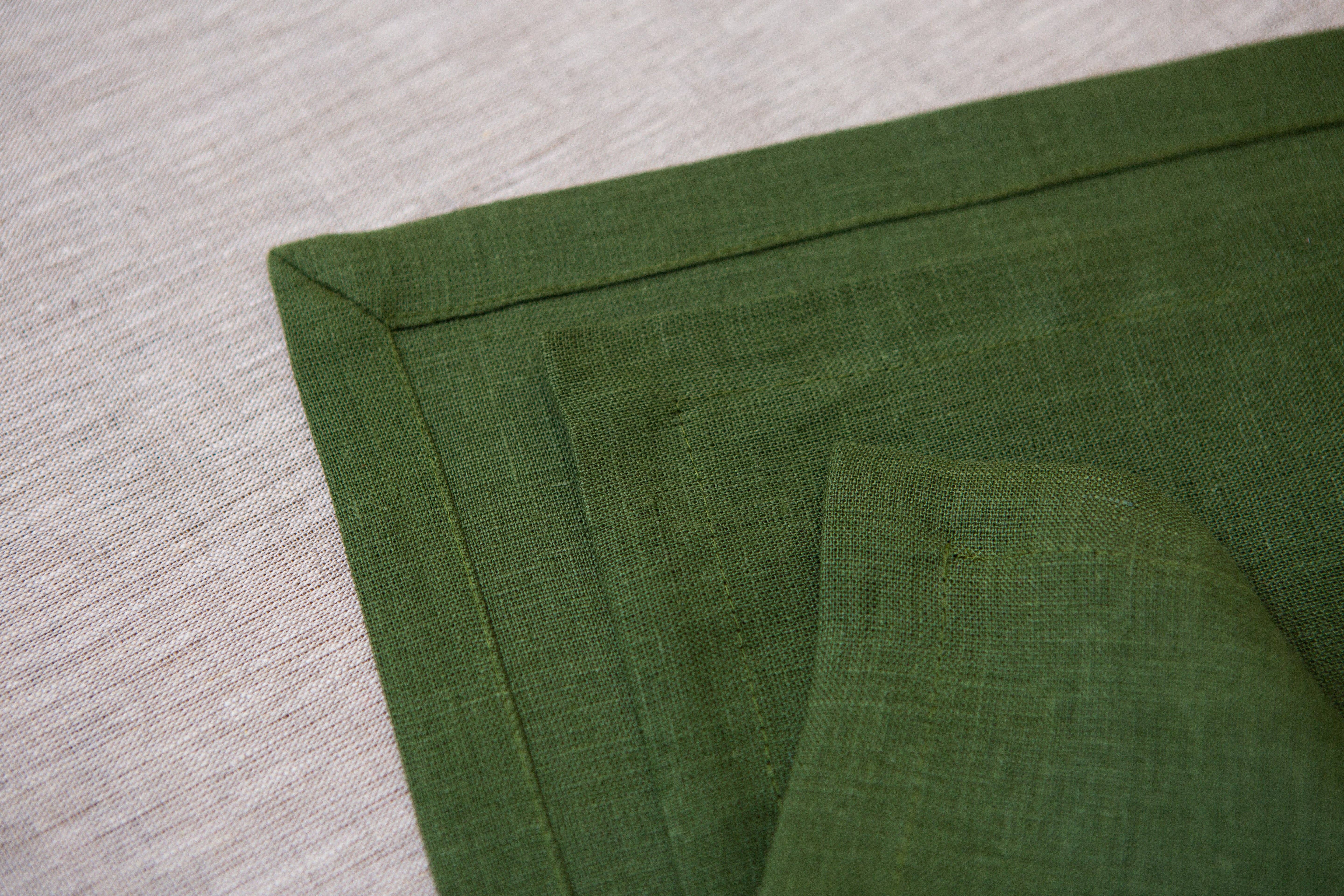CoolLinen - Wholesale Dinner & Cloth Napkin - Green organic linen napkins.2