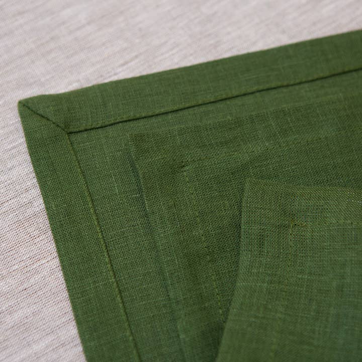 CoolLinen - Wholesale Dinner & Cloth Napkin - Green organic linen napkins.2