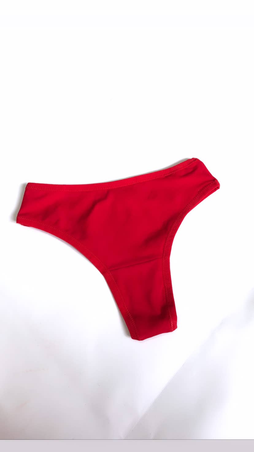 DaLingerie - Wholesale Underwear - Women's - thong panty set cotton red2