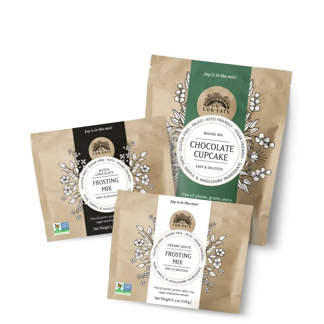 CorEats Mixes, Inc. – wholesale Cake mix – Dutch Chocolate Frosting Mix:  gluten free, dairy free2