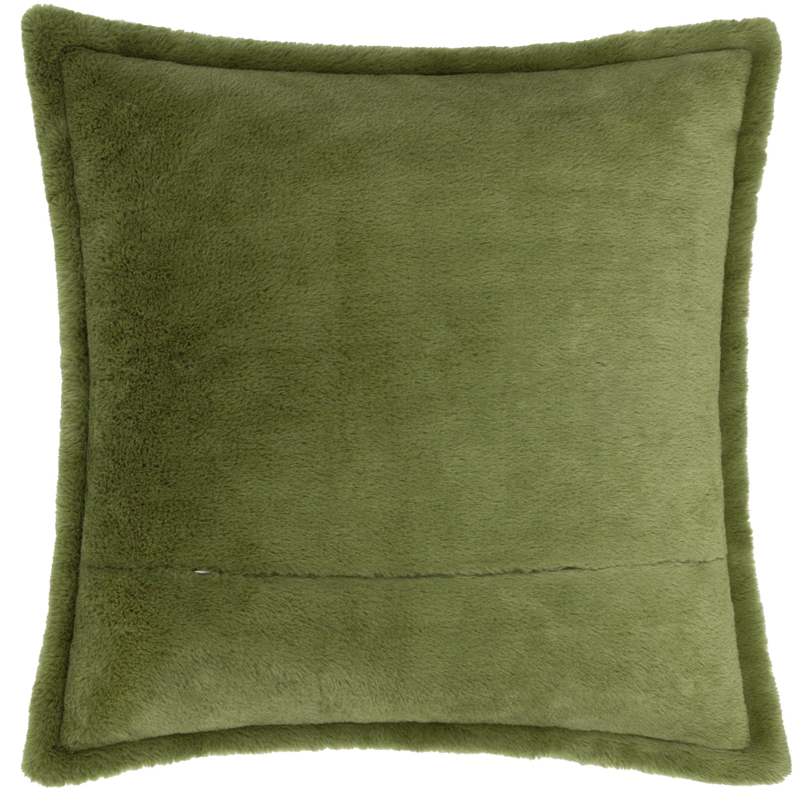Kallu Faux Fur Cushion Olive for wholesale on Faire2
