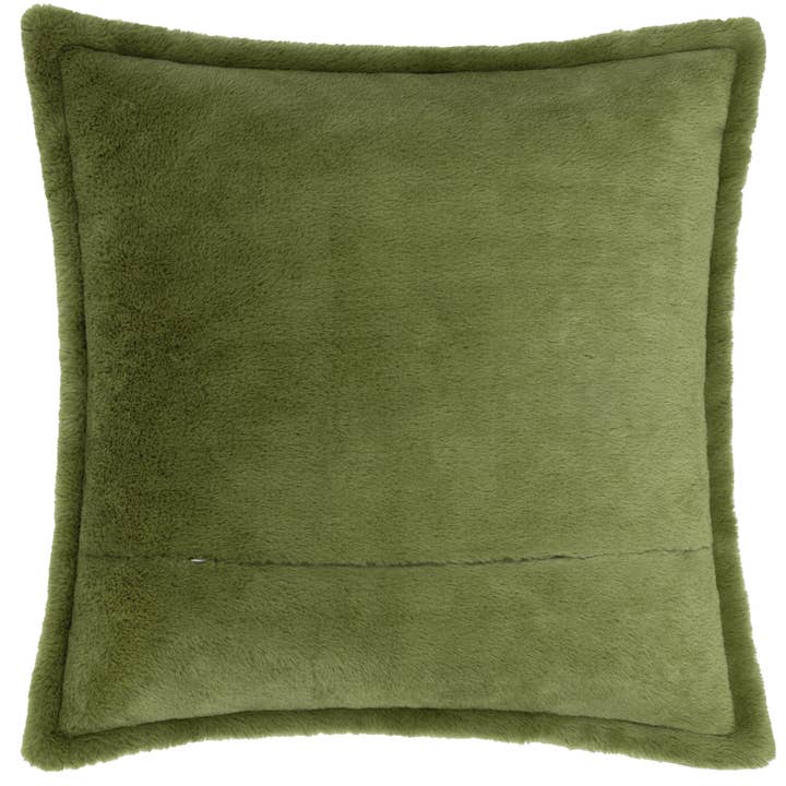Kallu Faux Fur Cushion Olive for wholesale on Faire2