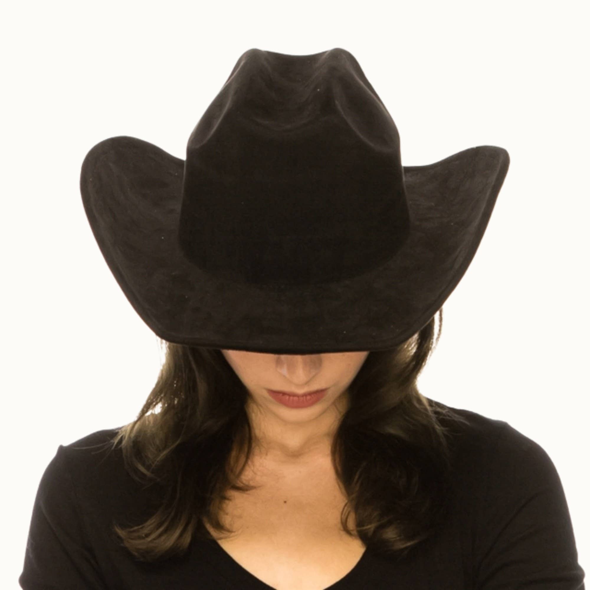 Olive & Pique - Wholesale Hat Accessory - Women's - Vegan Suede Cattleman Cowboy Hat1