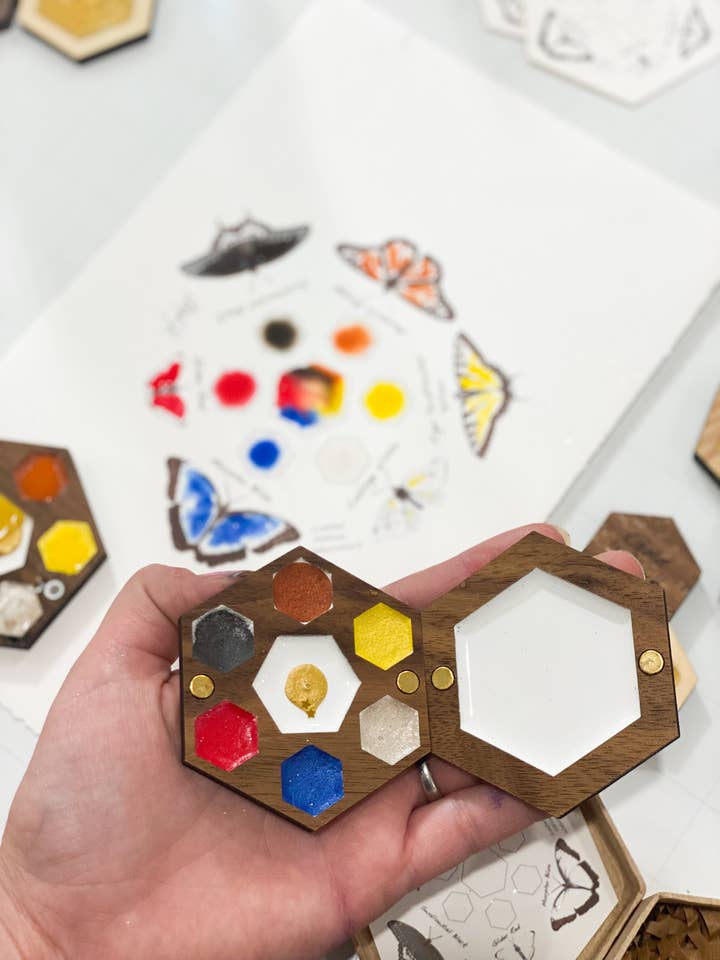 The Butterfly Watercolor Palette / Artist Made Art Supplies for wholesale by Alexa K