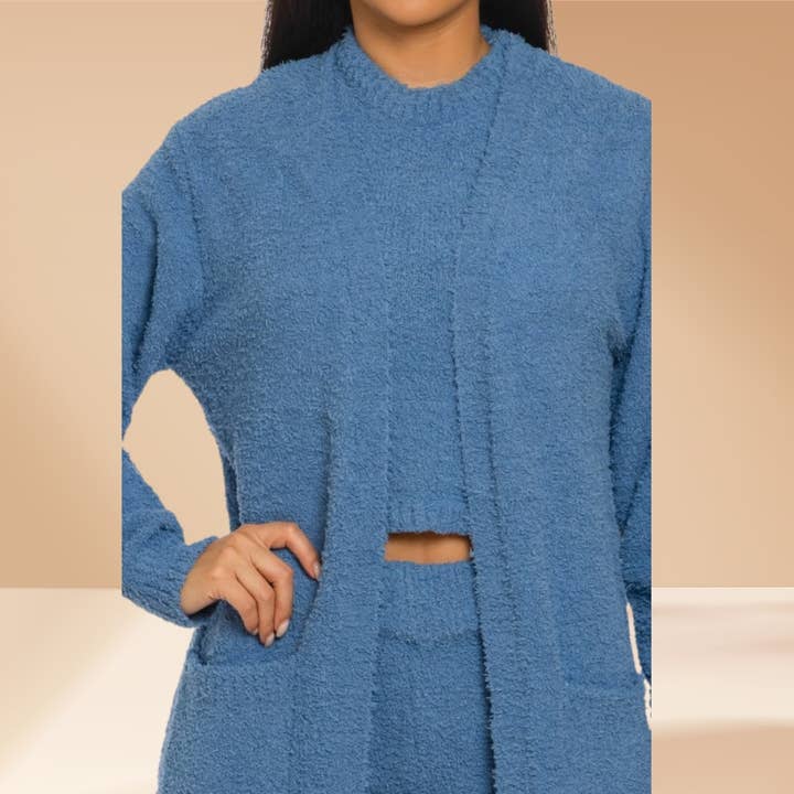 Celystrends – Großhandel Loungewear-Set – Damen – 3-teiliges Set Gemütliches Lounge-Set Teddy-ähnlich Skim (Kopie)15