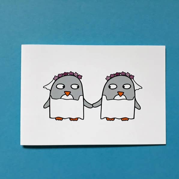 Female Couple Card for wholesale by Penguin Parade