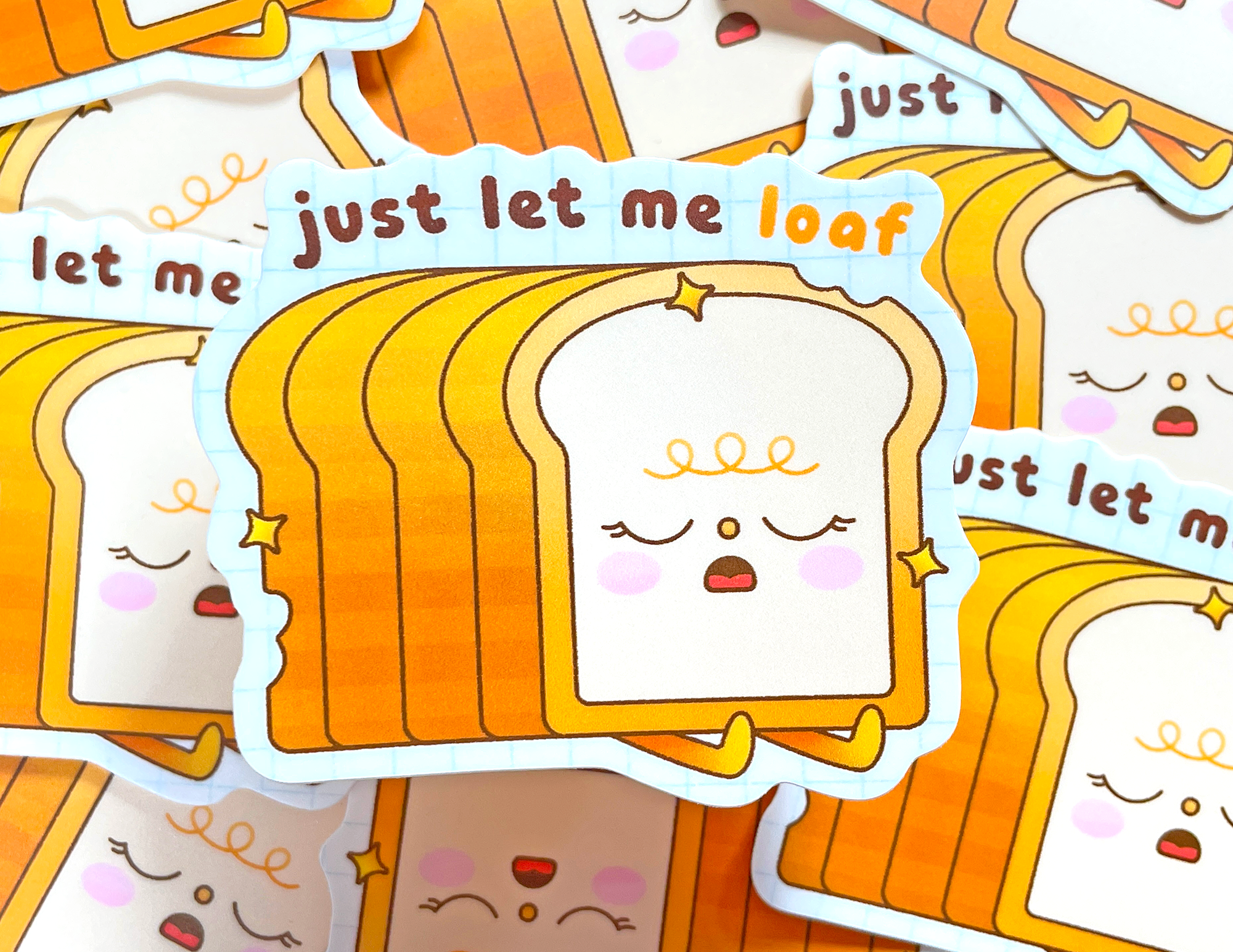 Kidnichols - Vente Autocollant - Autocollant en vinyle mat Let Me Loaf | Autocollant Lazy Day |4