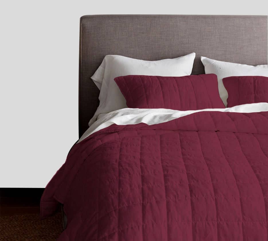 The Tangerine Store - Wholesale Bedding Set - Box stitch - Linen Cotton Quilt Sets46