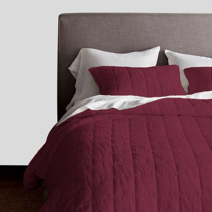 The Tangerine Store – Großhandel Bettwäsche-Set – Kastenstich - Leinen-Baumwoll-Steppsets46