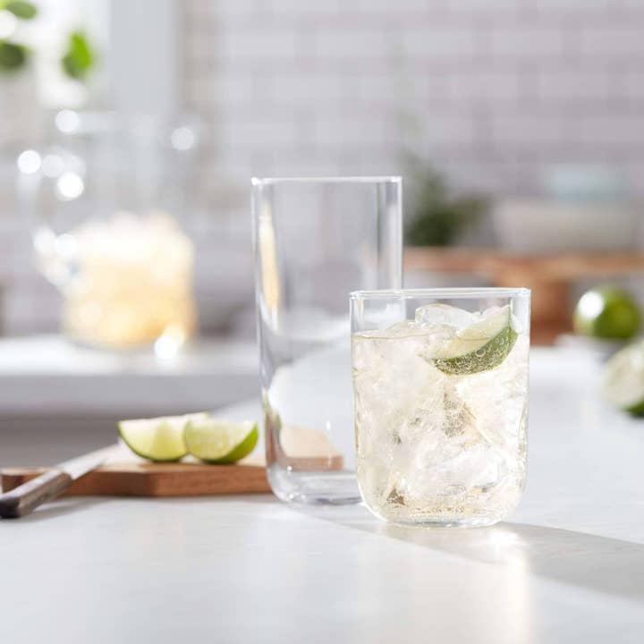 Libbey - Wholesale Cocktail/Liquor Glass - Libbey Polaris 16-Piece Tumbler and Rocks Glass Set, Axis