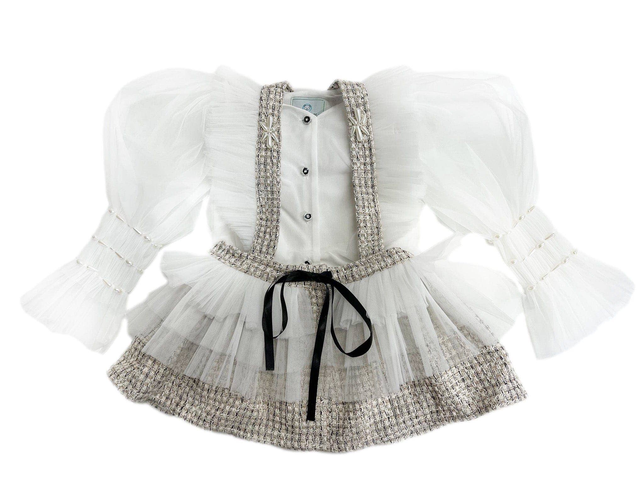 Petite Maison Kids - Venta al por mayor Vestido - Niños - Conjunto de blusa y falda Vera Tweed0