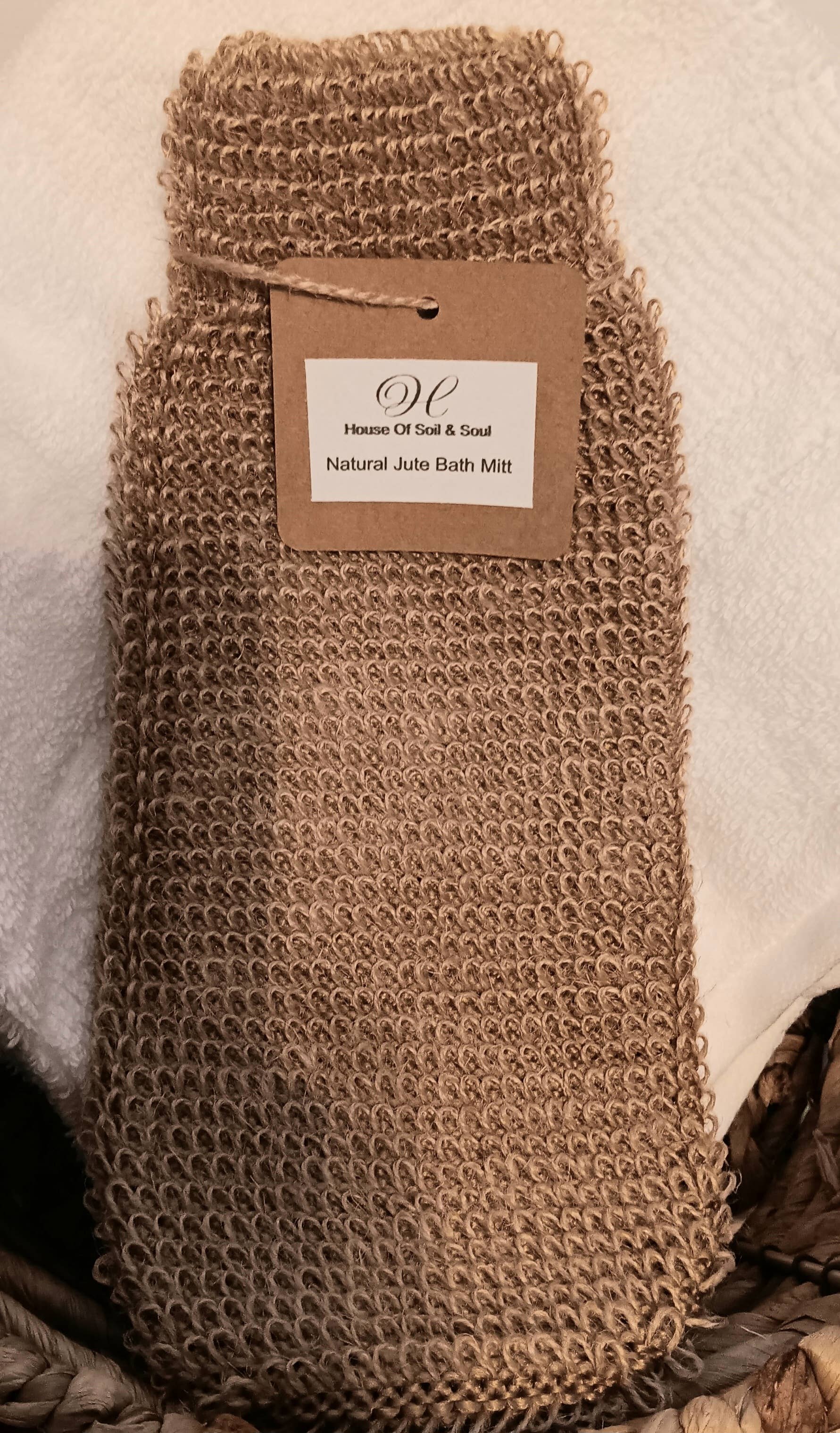 House Of Soil & Soul - Wholesale Exfoliating Gloves/Mitts - Natural Jute Bath Mitt1