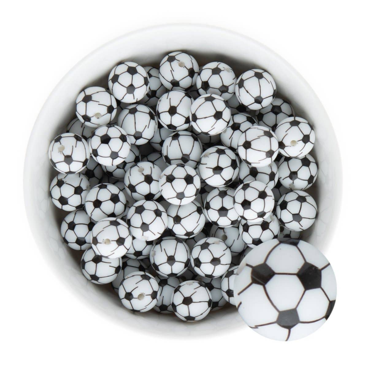 Cara & Co Silicone Craft Supply - Vendita all'ingrosso Perline - Perline sportive con stampa in silicone2