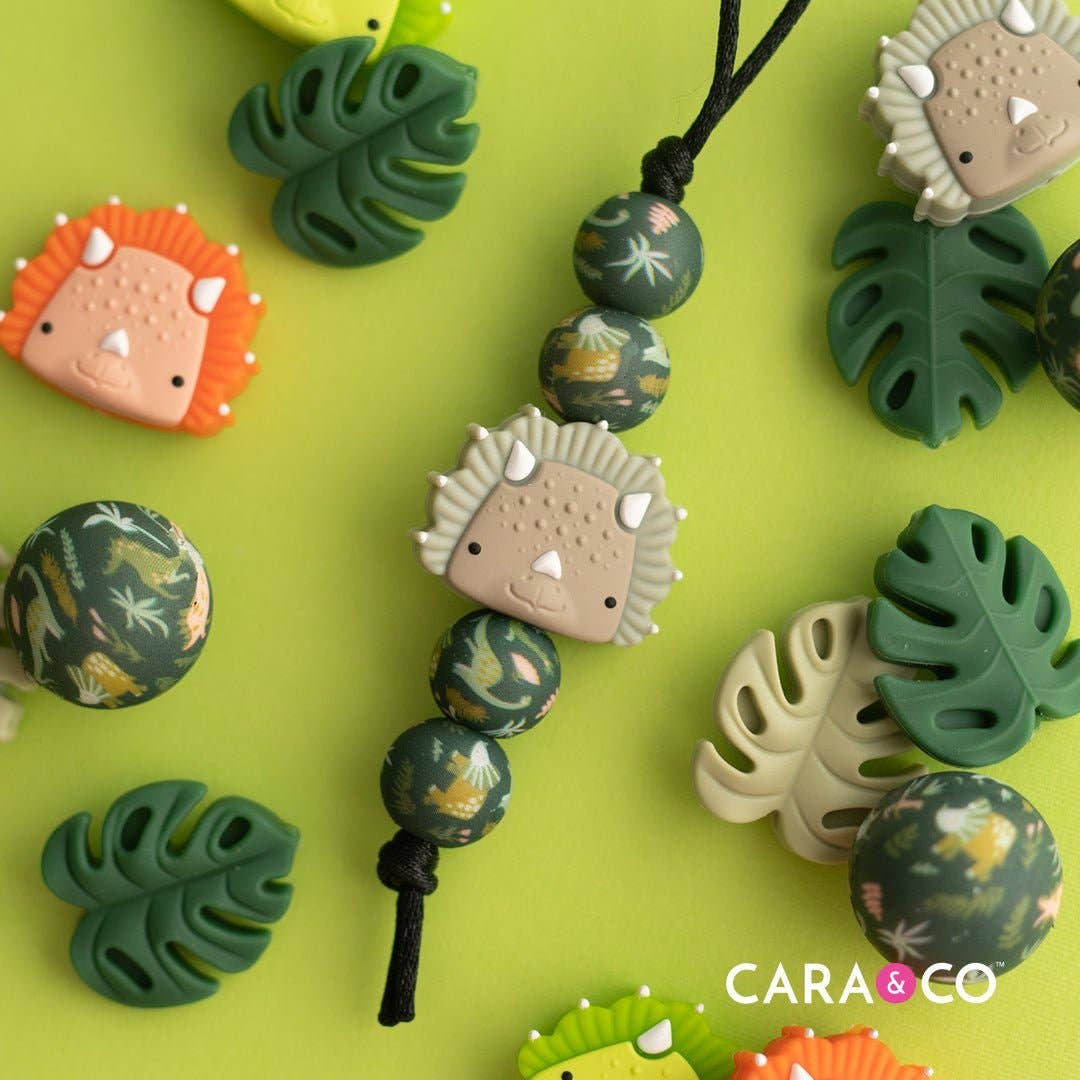 Cara & Co Silicone Craft Supply - Vente Perle - Perles focales en silicone pour dinosaures5