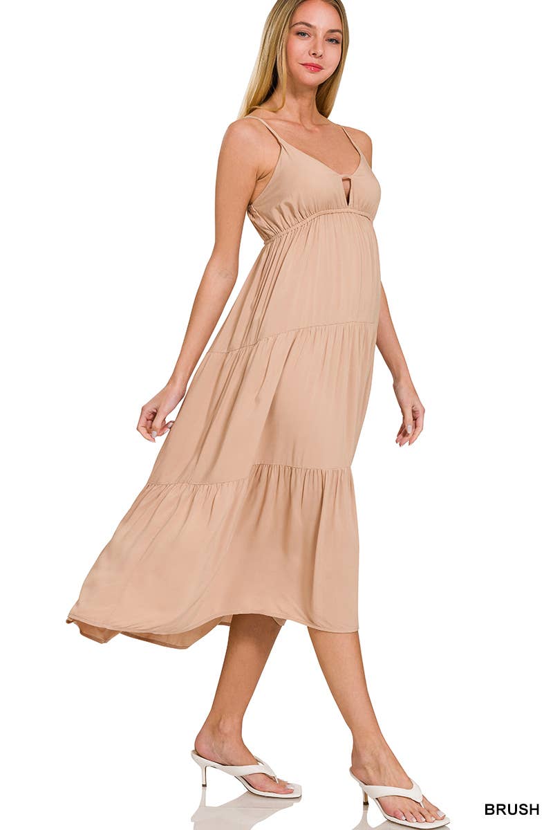 42POPS - Venta al por mayor Vestido - Mujer - ,.....Vestido midi con volantes y tirantes ajustables Sweetheart7