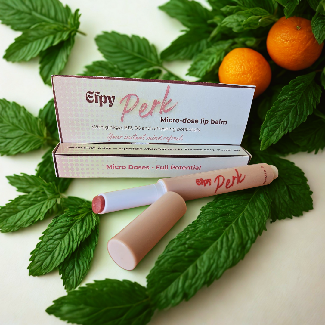 Efpy Beauty - Wholesale Lip Balm - Efpy Perk micro-dose lip balm | Natural freshness & focus7
