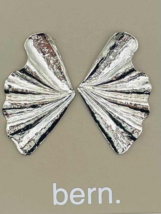 SILVER - Cinched Fabric Fan (silver) BER415 for wholesale by TWO FORTY TWO