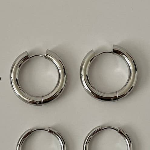 Chunky Hoops 2.0 - Silver for wholesale by Namaste Jewelry