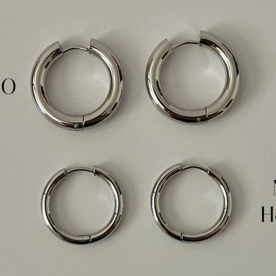 Chunky Hoops 2.0 - Silver for wholesale by Namaste Jewelry