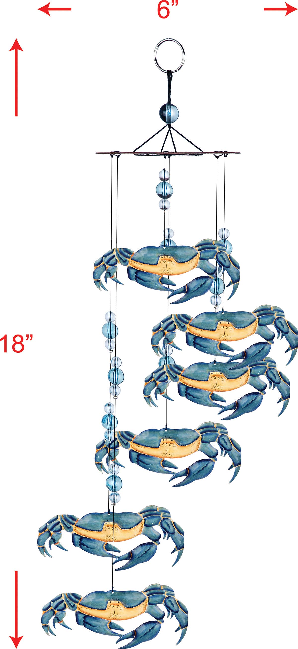 Sunset Vista Designs - Vente Carillons - Carillon de crabe bleu1