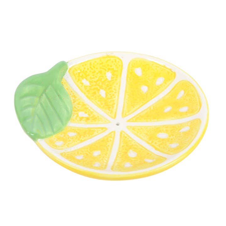 Something Different Wholesale - Wholesale Incense Holder - Lemon Slice Ceramic Incense Holder Plate3