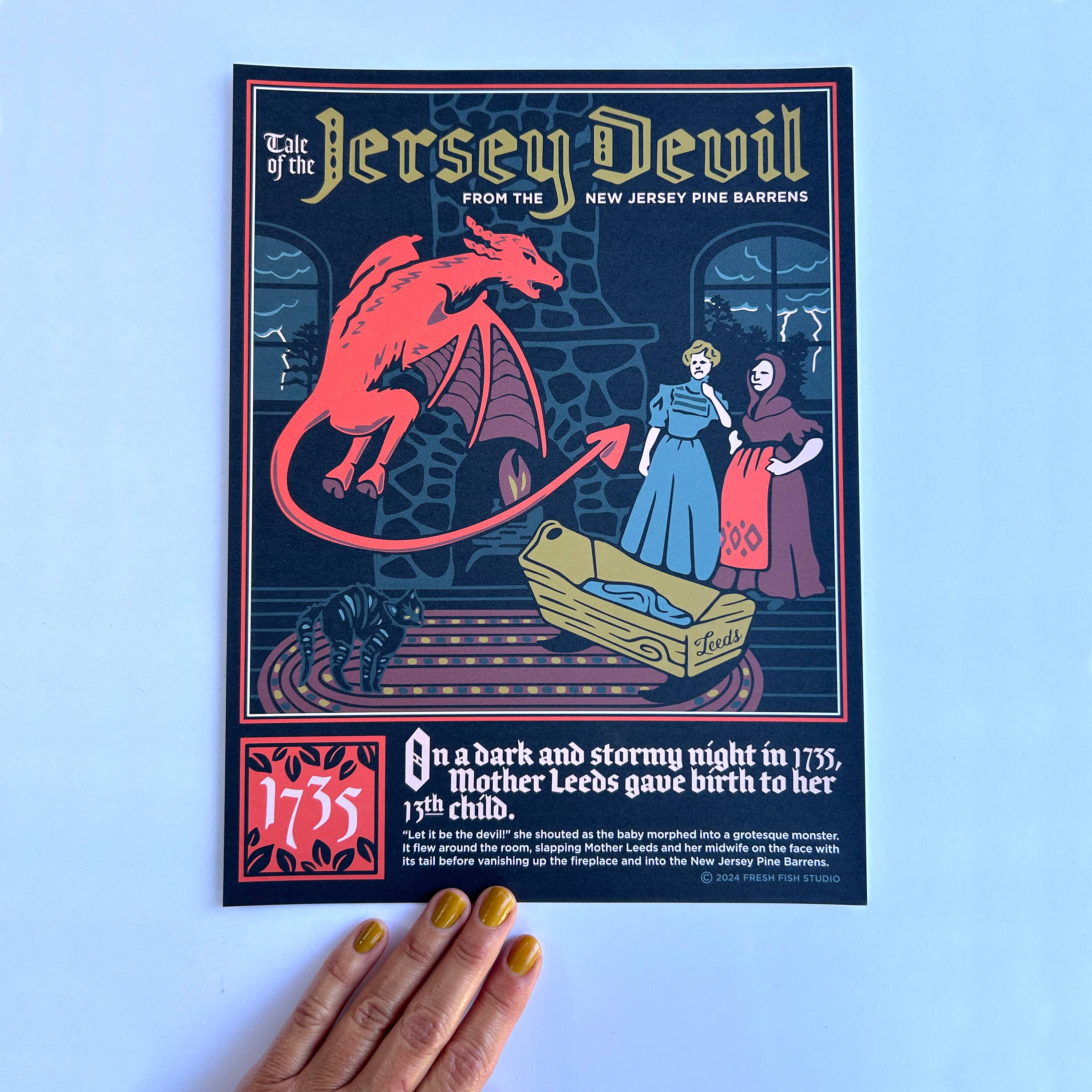 Fresh Fish - Wholesale Art Print - Birth of the Jersey Devil from the NJ Pinelands Print/Poster6