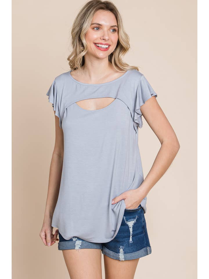 Emerald Collection – wholesale Tunic – Women’s – ETK-8465 Solid Jersey Cut Out Bell Sleeves Top15
