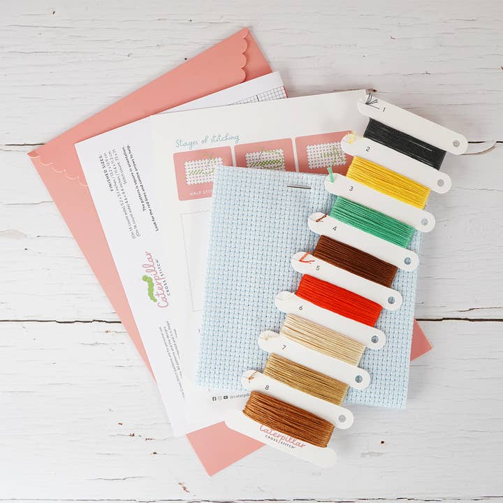 Caterpillar Cross Stitch - Wholesale Embroidery/Cross Stitch Supplies - Sloth - Junior Cross Stitch Kit1